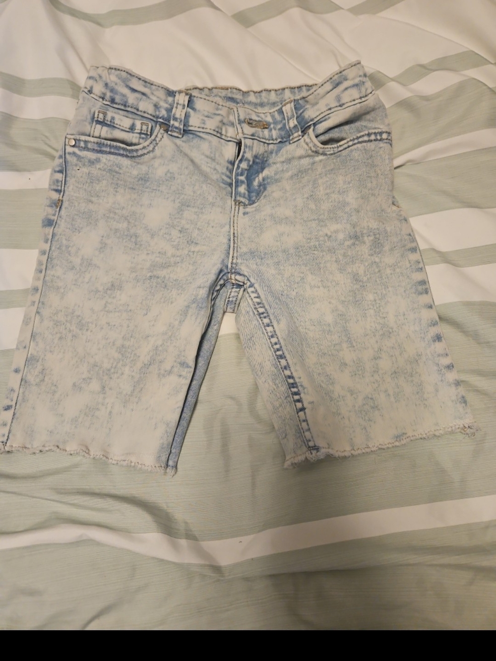 wonder nation Light Blue Acid Wash Denim Bermuda Shorts